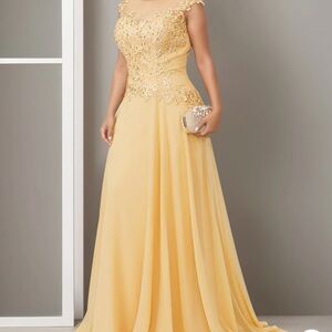 Elegant Dusty Rose Evening Gown